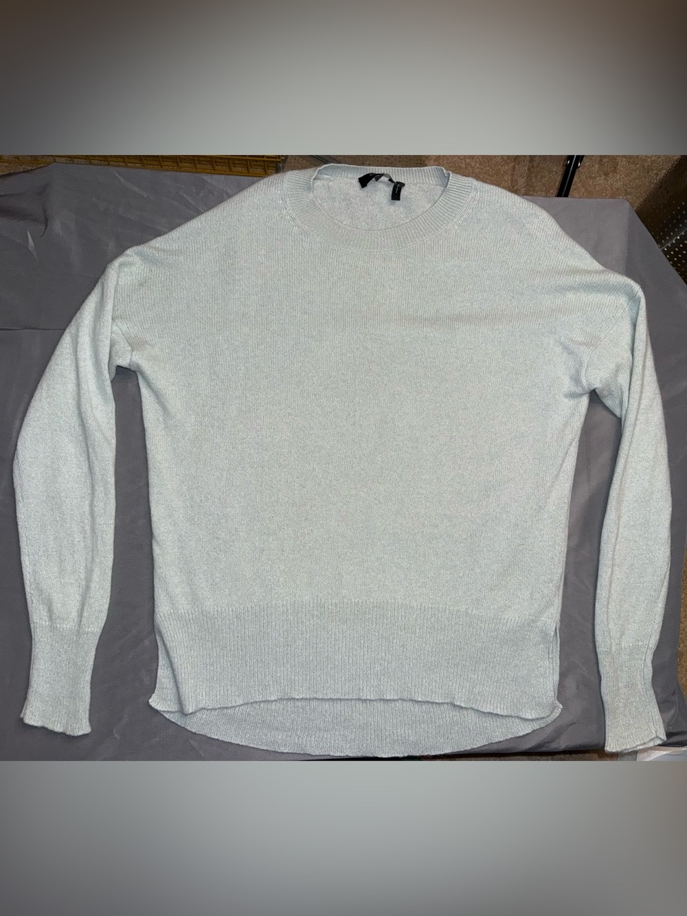 Theory women’s light blue cashmere sweater sz L classic Cottagecore minimalist